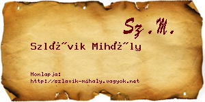 Szlávik Mihály névjegykártya